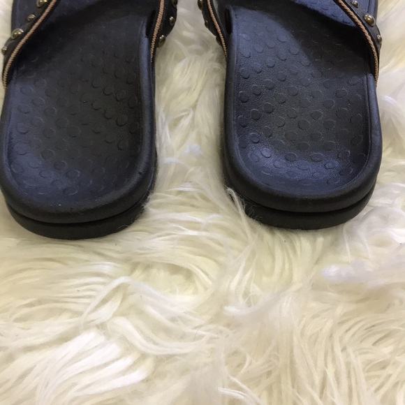 Vionic Leather Studded Thong Sandals - Vanessa - Picture 5 of 14